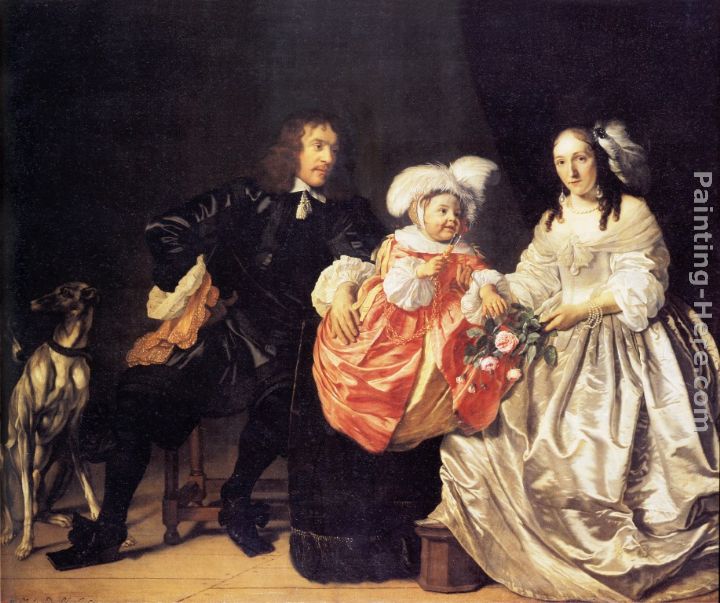 Pieter van de Venne and Family painting - Bartholomeus van der Helst Pieter van de Venne and Family art painting